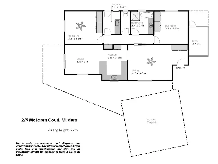 Floorplan of Homely house listing, 2/9 McLaren Court, Mildura VIC 3500