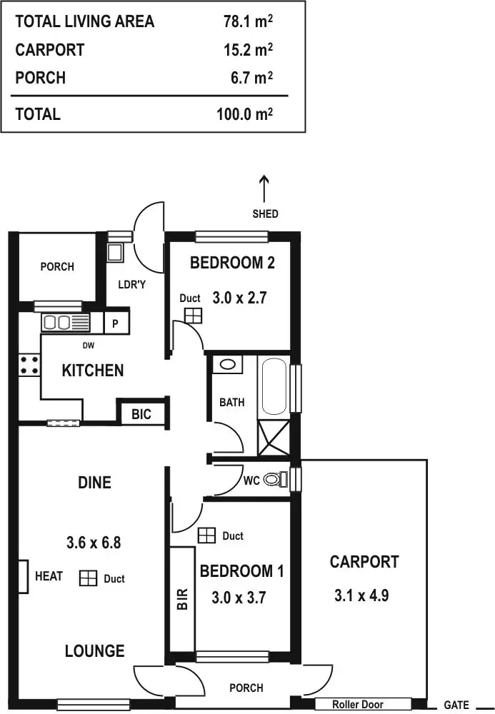 Floorplan of Homely unit listing, Unit 6, 13 Windsor Avenue, Clovelly Park SA 5042