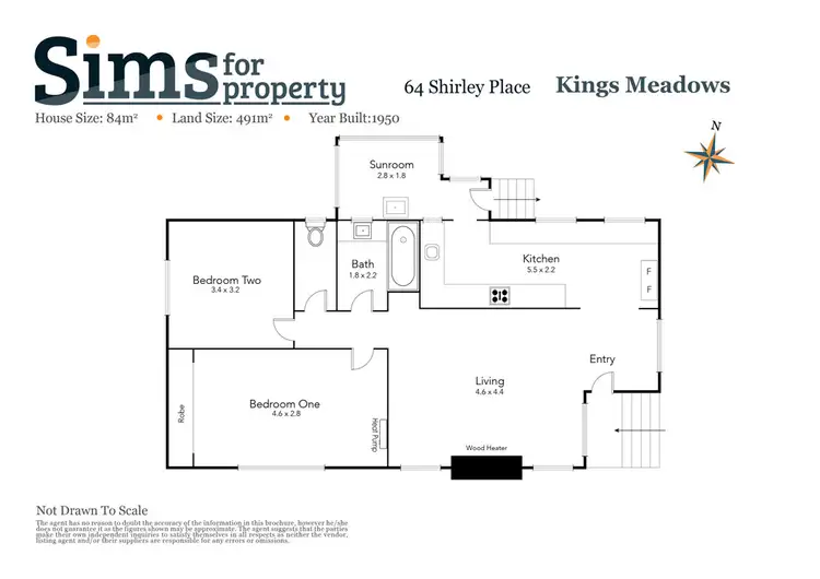 Floorplan of Homely house listing, 64 Shirley Place, Kings Meadows TAS 7249