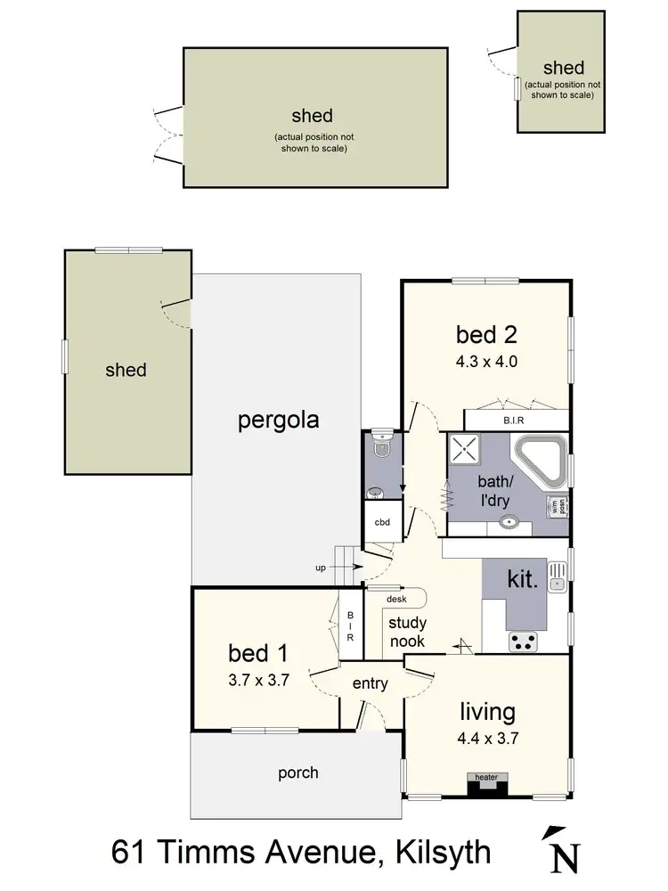 Floorplan of Homely house listing, 61 Timms Avenue, Kilsyth VIC 3137