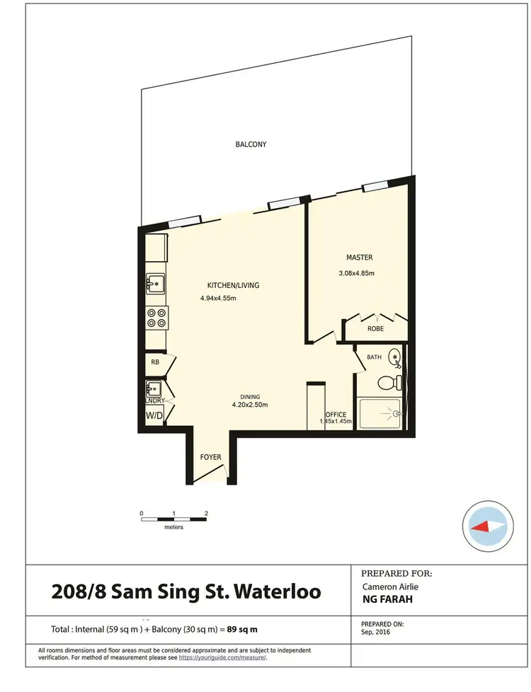 Floorplan of Homely apartment listing, 208/8 Sam Sing Street, Waterloo NSW 2017