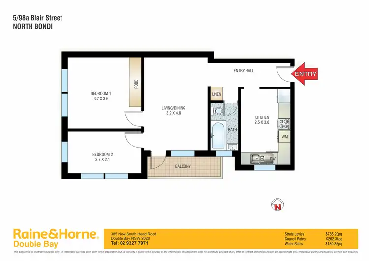 Floorplan of Homely apartment listing, 5/98a Blair Street, North Bondi NSW 2026