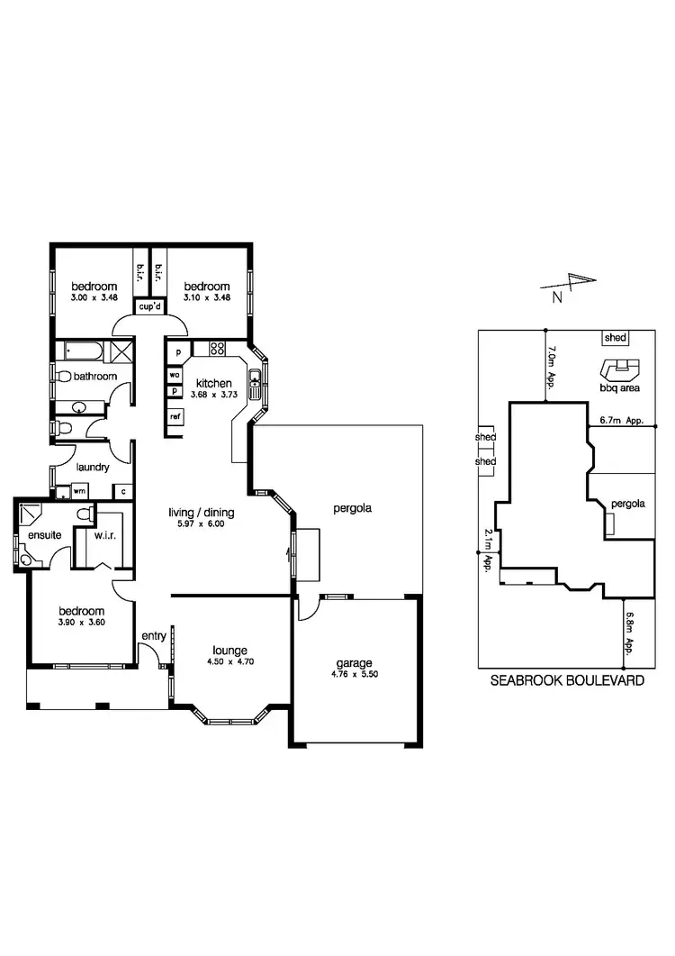 Floorplan of Homely house listing, 90 Seabrook Blvd, Seabrook VIC 3028