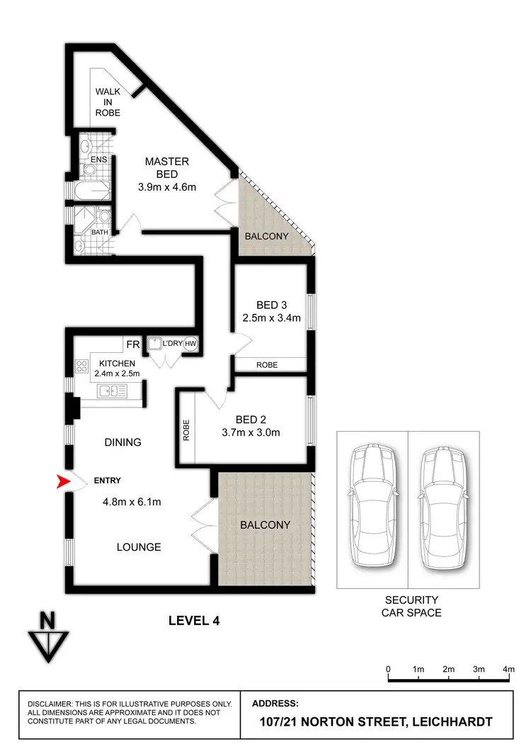 Floorplan of Homely apartment listing, 107/21-23 Norton Street, Leichhardt NSW 2040