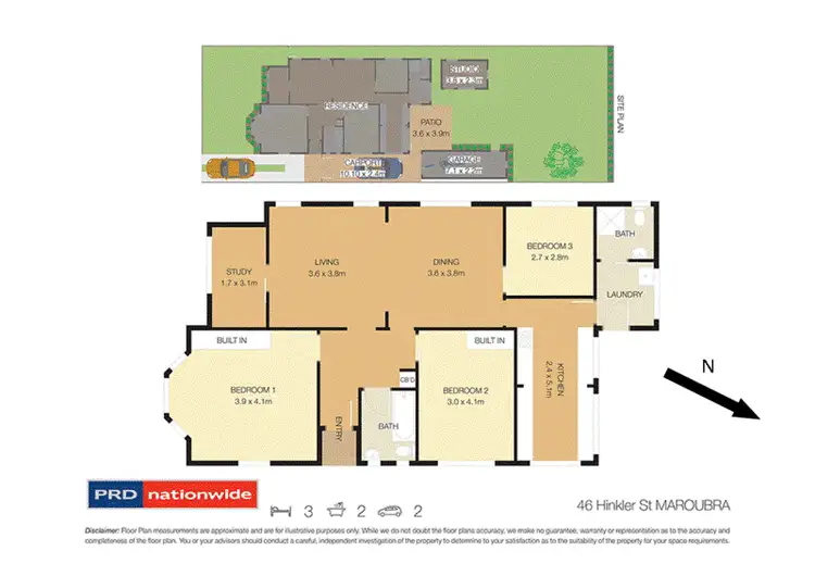 Floorplan of Homely house listing, 46 Hinkler Street, Maroubra NSW 2035