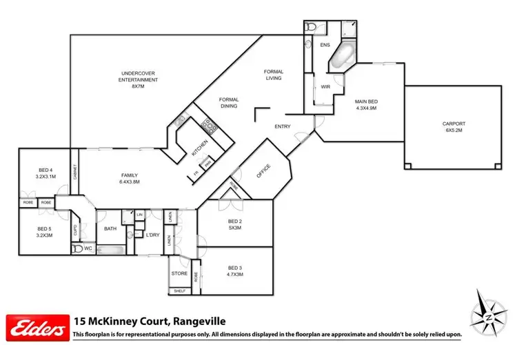 Floorplan of Homely house listing, 15 McKinney Court, Rangeville QLD 4350