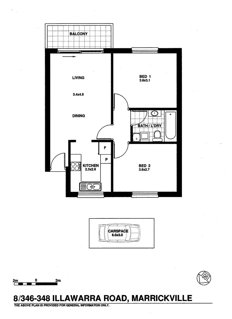 Floorplan of Homely apartment listing, 8/346-348 Illawarra Road, Marrickville NSW 2204