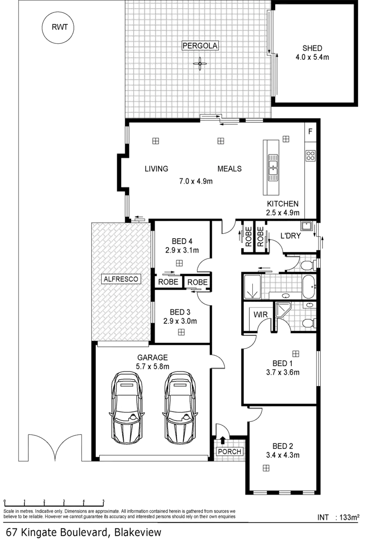 Floorplan of Homely house listing, 67 Kingate Boulevard, Blakeview SA 5114