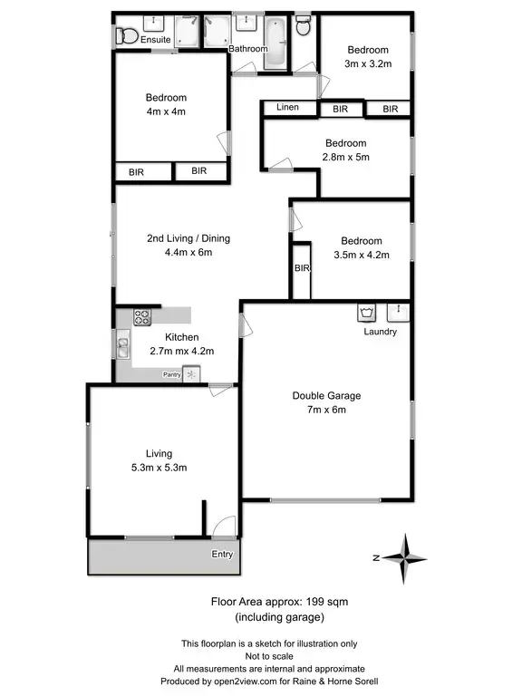 Floorplan of Homely house listing, 3 Southern Drive, Midway Point TAS 7171