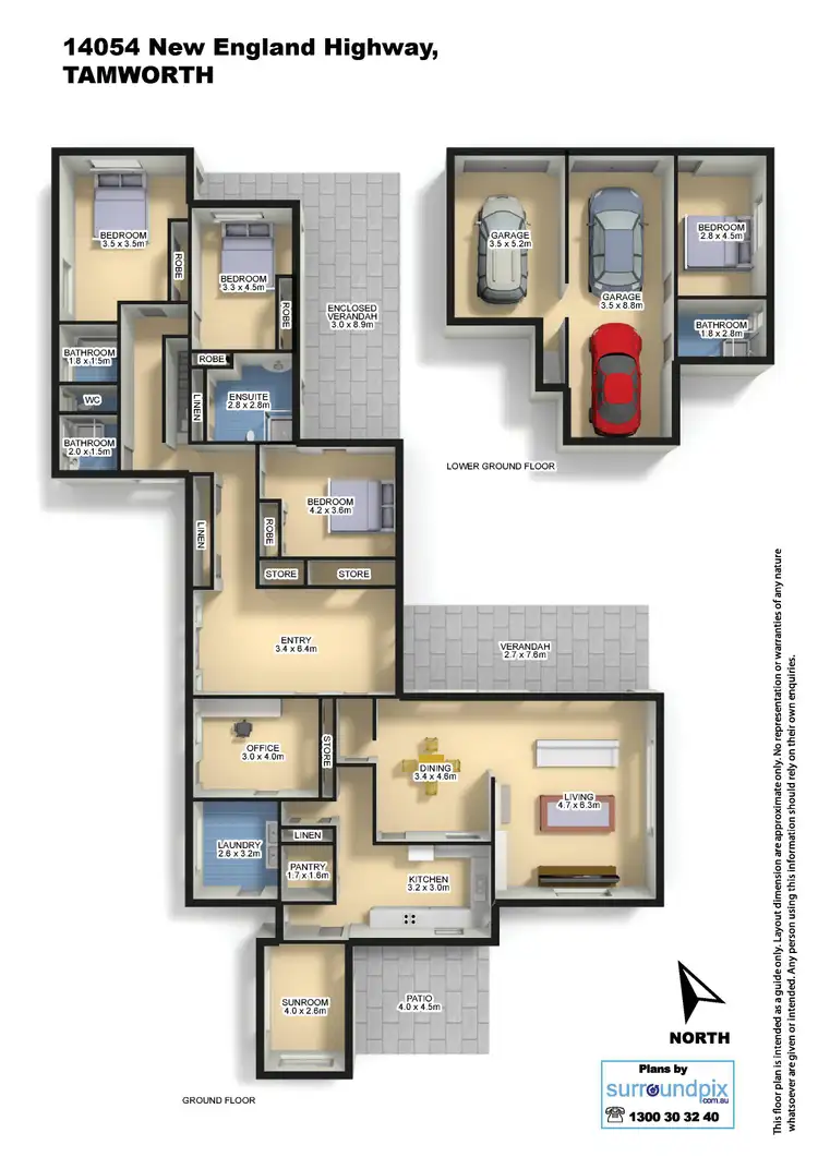 Floorplan of Homely rural property listing, Bahreenah 14054 New England Highway, Tamworth NSW 2340