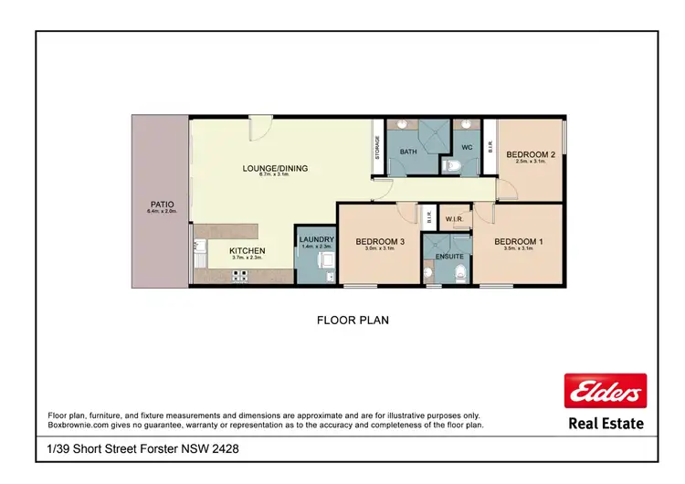 Floorplan of Homely unit listing, 1/39 Short Street, Forster NSW 2428