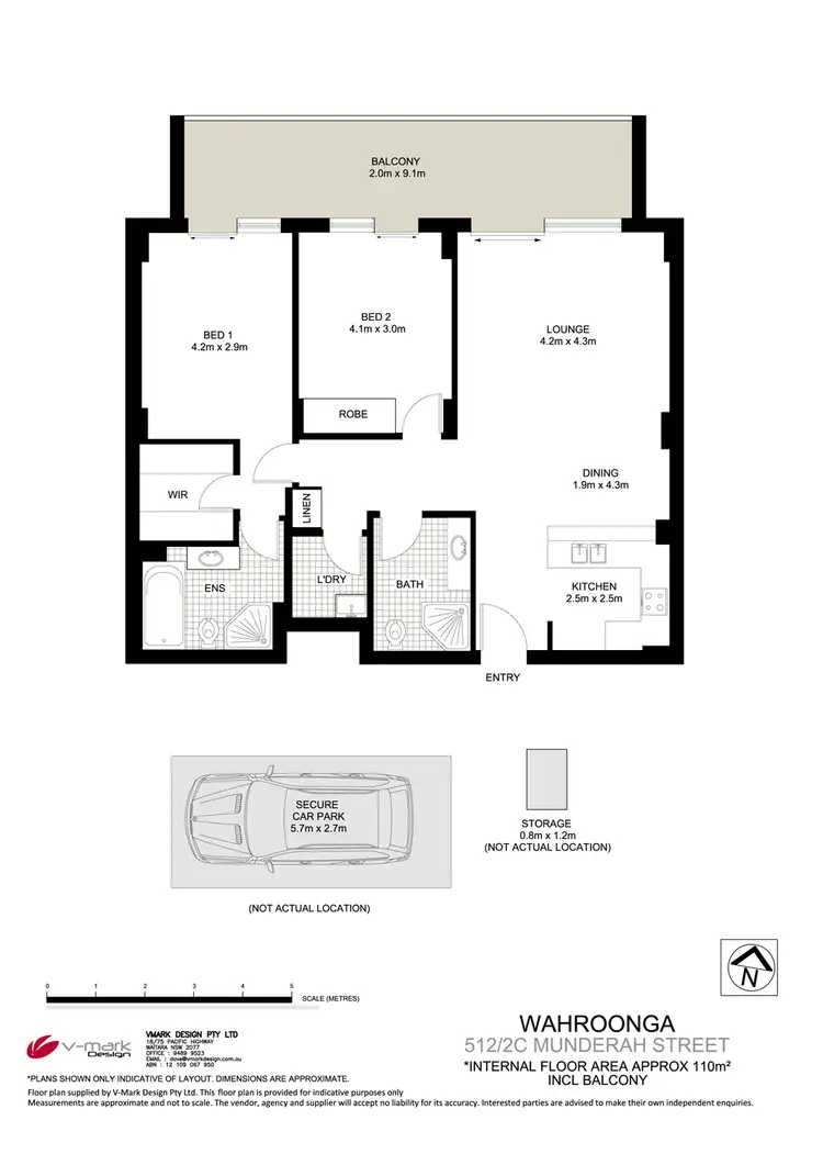 Floorplan of Homely apartment listing, 512/2c Munderah Street, Wahroonga NSW 2076