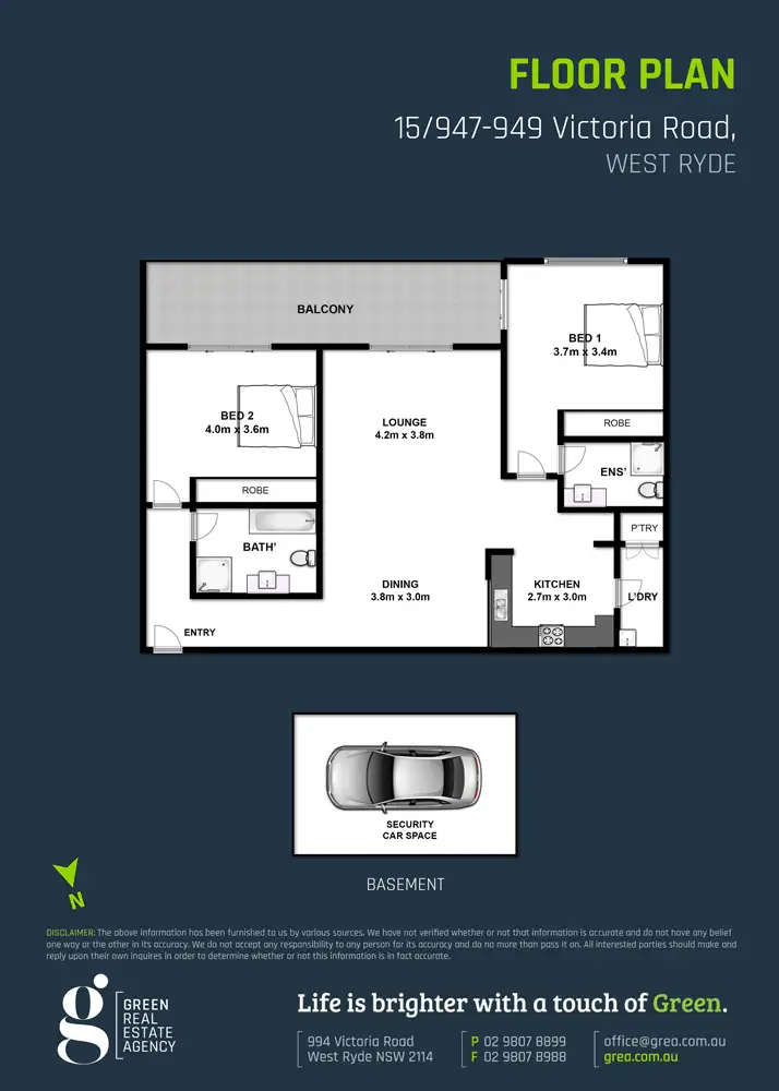 Floorplan of Homely apartment listing, 15/947-979 Victoria Road, West Ryde NSW 2114