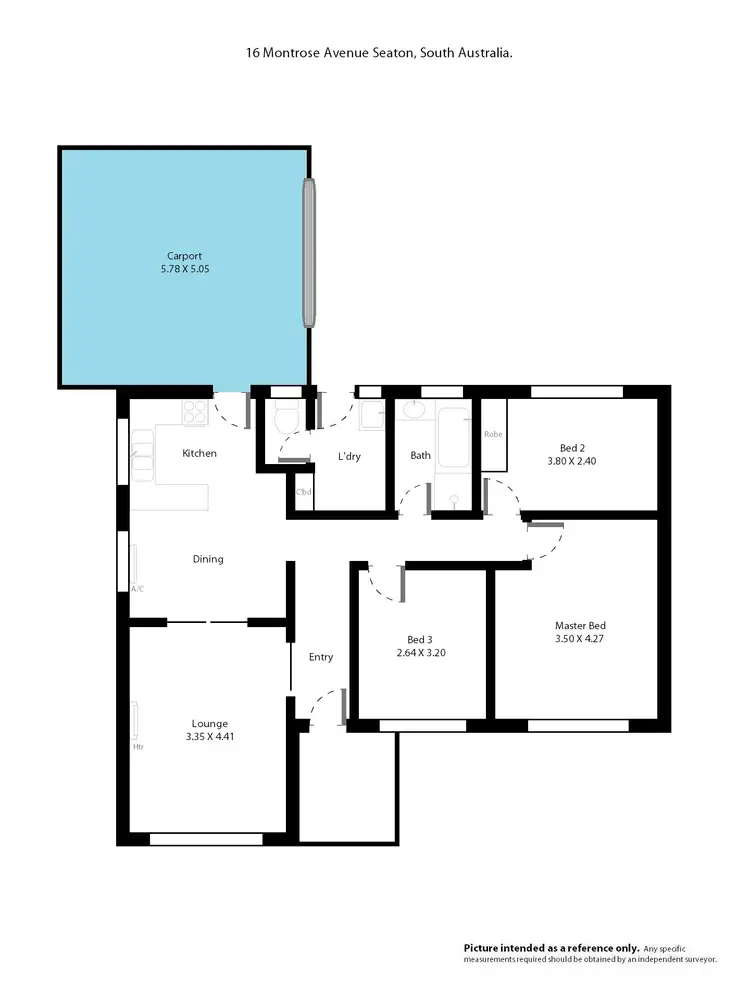 Floorplan of Homely house listing, 16 Montrose Avenue, Seaton SA 5023