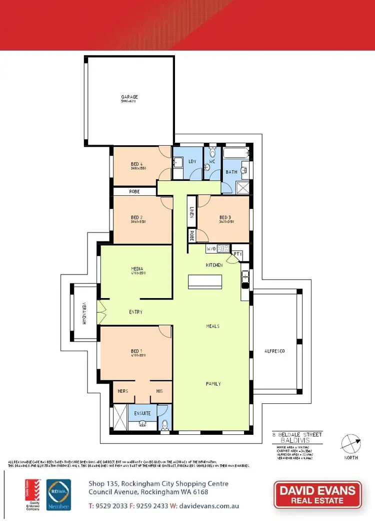 Floorplan of Homely house listing, 8 Beldale Street, Baldivis WA 6171
