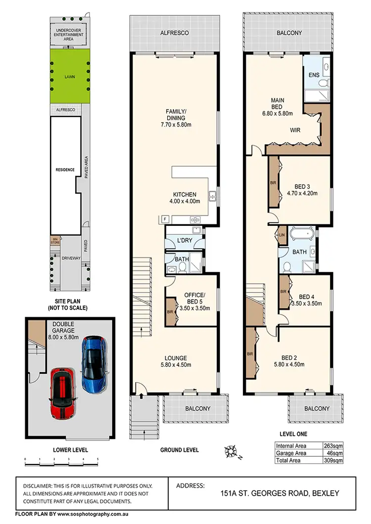 Floorplan of Homely semi-detached listing, 151A St Georges Road, Bexley NSW 2207