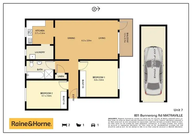 Floorplan of Homely unit listing, 7/601 Bunnerong Road, Matraville NSW 2036