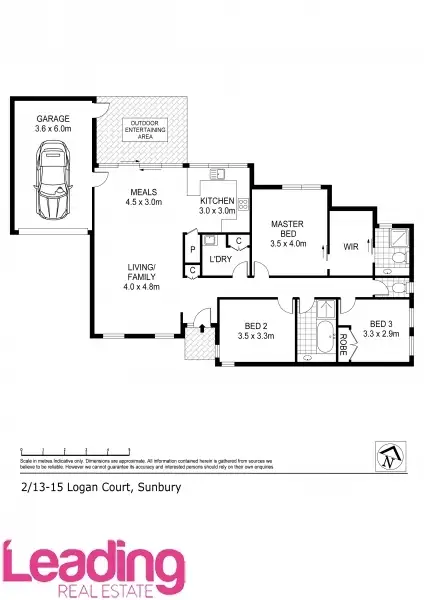 Floorplan of Homely house listing, Unit 2/13-15 Logan Court, Sunbury VIC 3429