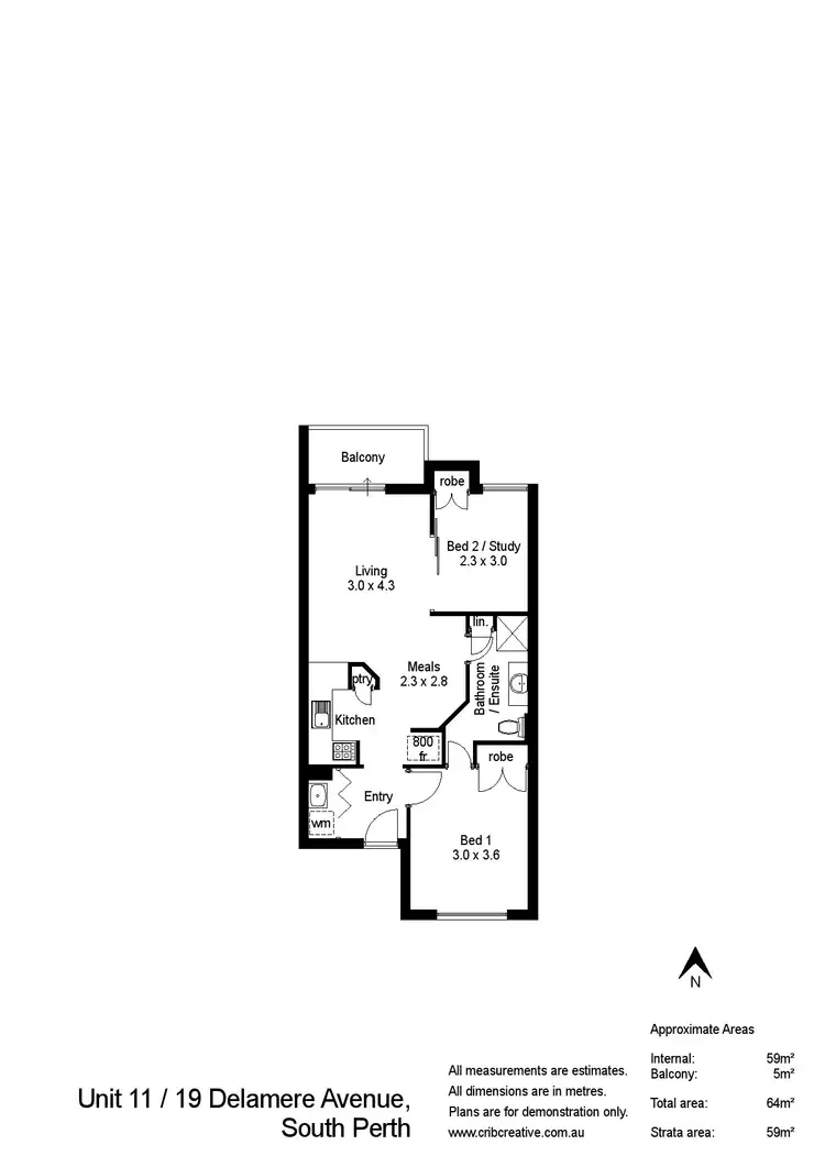 Floorplan of Homely unit listing, 11/19 Delamere Avenue, South Perth WA 6151
