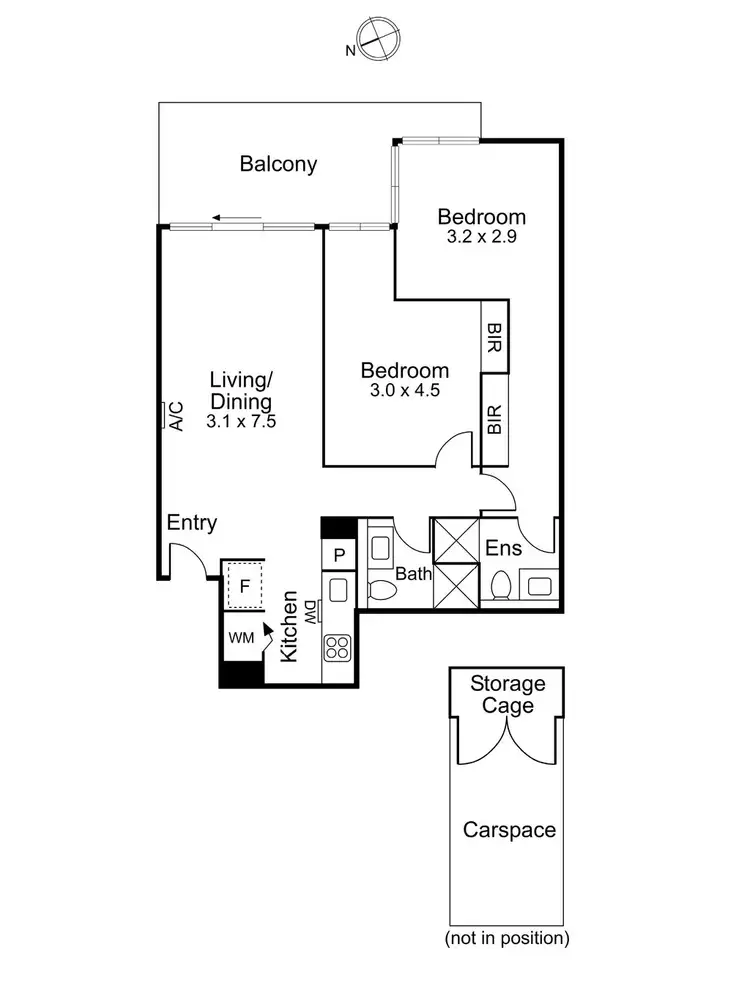 Floorplan of Homely apartment listing, 4/85 Leveson Street, North Melbourne VIC 3051