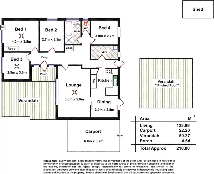 Floorplan of Homely house listing, 51 Awoonga Road, Highbury SA 5089