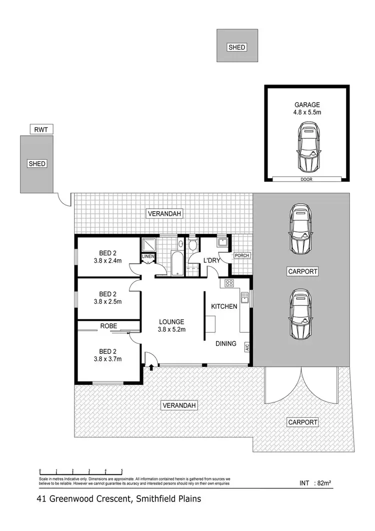 Floorplan of Homely house listing, 41 Greenwood Crescent, Smithfield Plains SA 5114