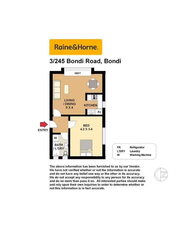 Floorplan of Homely apartment listing, 3/245-247A Bondi Road, Bondi NSW 2026