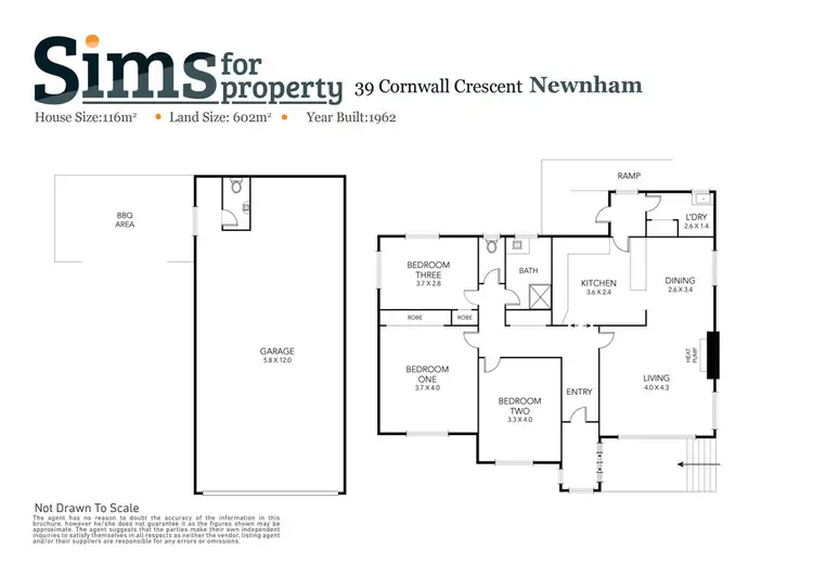 Floorplan of Homely house listing, 39 Cornwall Crescent, Newnham TAS 7248