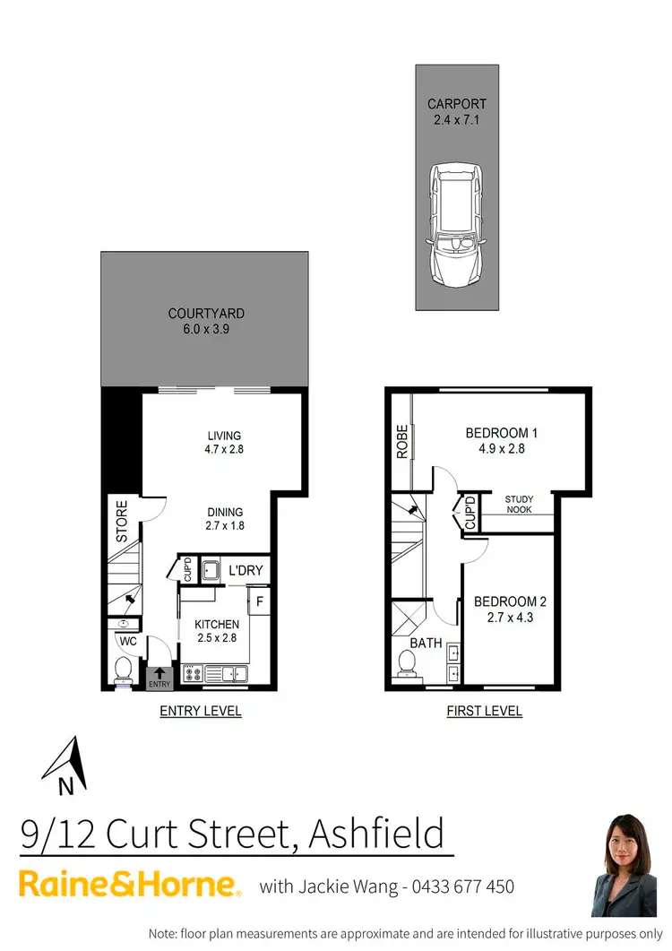 Floorplan of Homely townhouse listing, 9/12 Curt Street, Ashfield NSW 2131