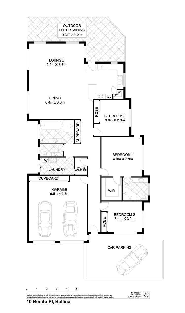 Floorplan of Homely house listing, 10 Bonito Place, Ballina NSW 2478