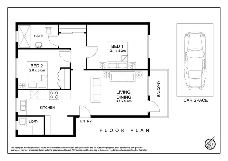 Floorplan of Homely apartment listing, 20/47 Chandos Street, Ashfield NSW 2131