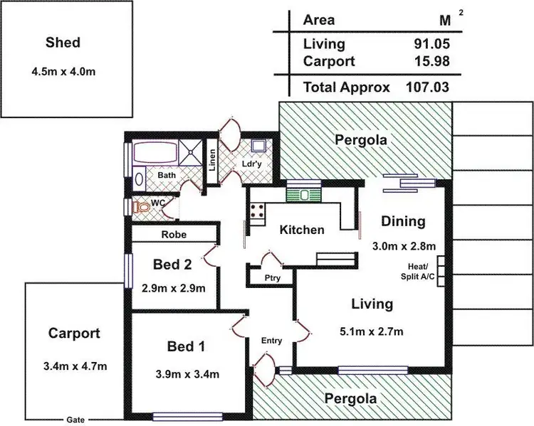Floorplan of Homely house listing, 34 Karrawirra Close, Craigmore SA 5114
