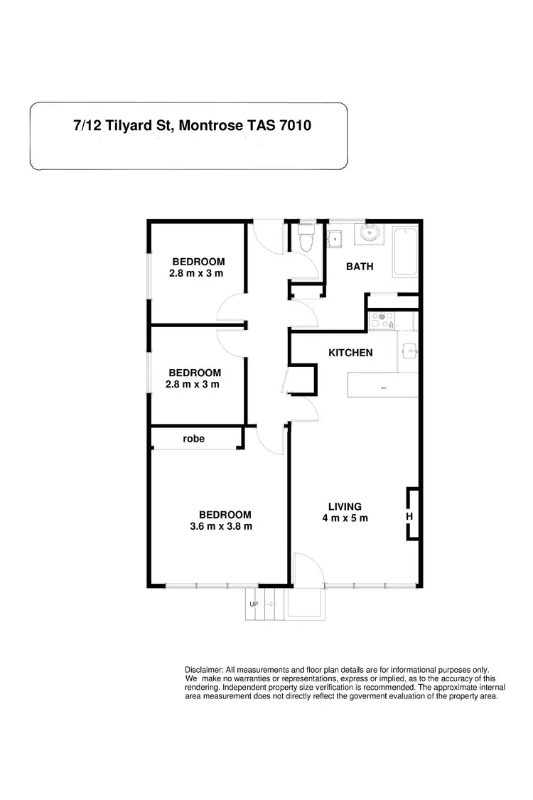 Floorplan of Homely unit listing, 7/12 Tilyard Street, Montrose TAS 7010
