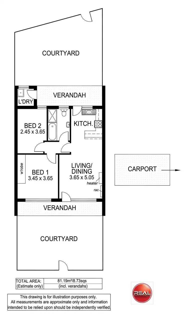 Floorplan of Homely unit listing, Unit 4, 69 Helmsdale Avenue, Glengowrie SA 5044