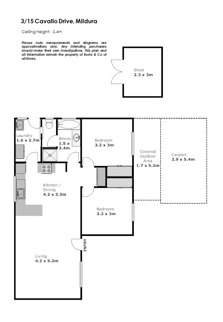 Floorplan of Homely unit listing, 3/15 Cavallo Drive, Mildura VIC 3500