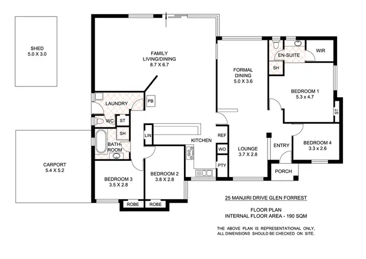 Floorplan of Homely house listing, 25 Manjiri Drive, Glen Forrest WA 6071