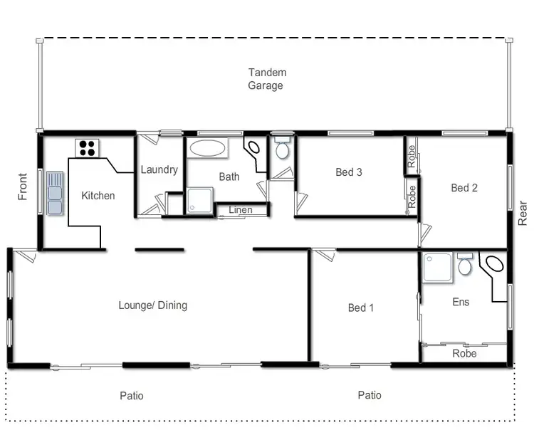 Floorplan of Homely house listing, 153 Long Street, Point Vernon QLD 4655