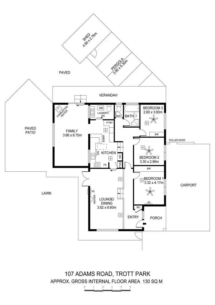 Floorplan of Homely house listing, 107 Adams Road, Trott Park SA 5158