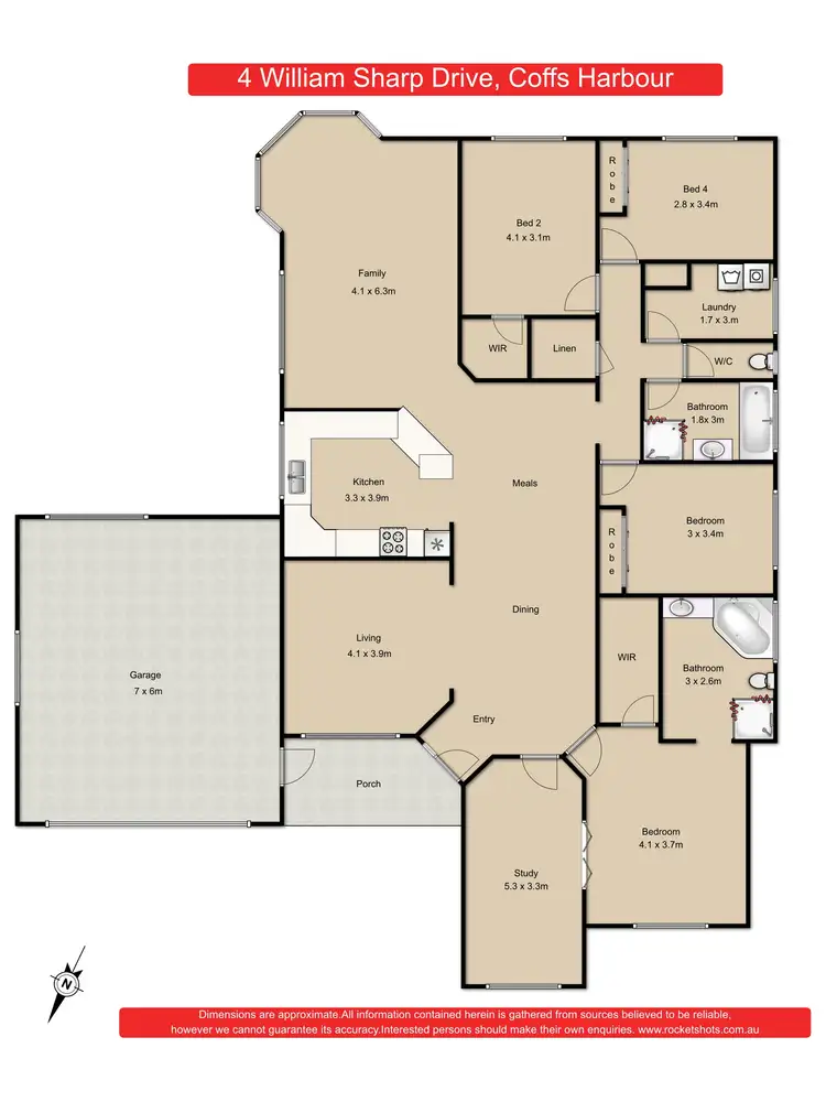 Floorplan of Homely house listing, 4 William Sharp Drive, Coffs Harbour NSW 2450
