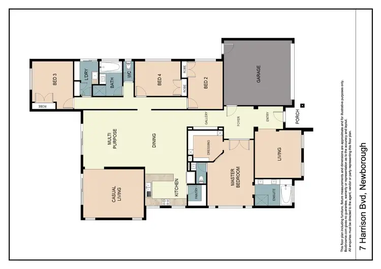 Floorplan of Homely house listing, 7 Harrison Boulevard, Newborough VIC 3825