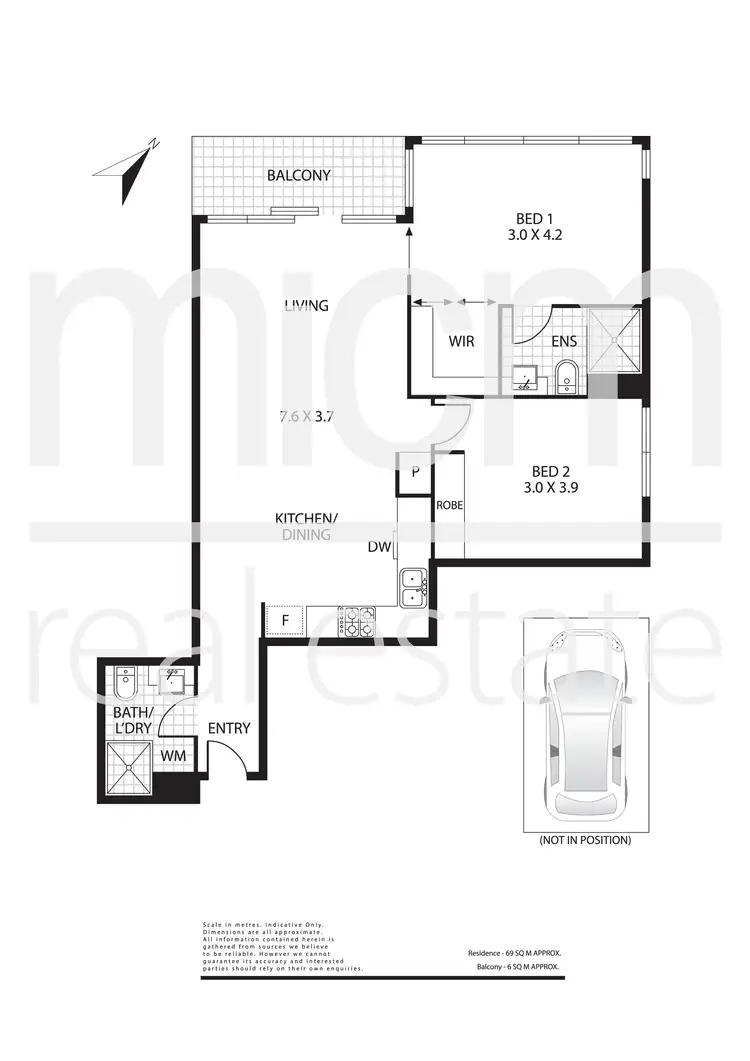 Floorplan of Homely apartment listing, 2010/118 Kavanagh Street, Southbank VIC 3006
