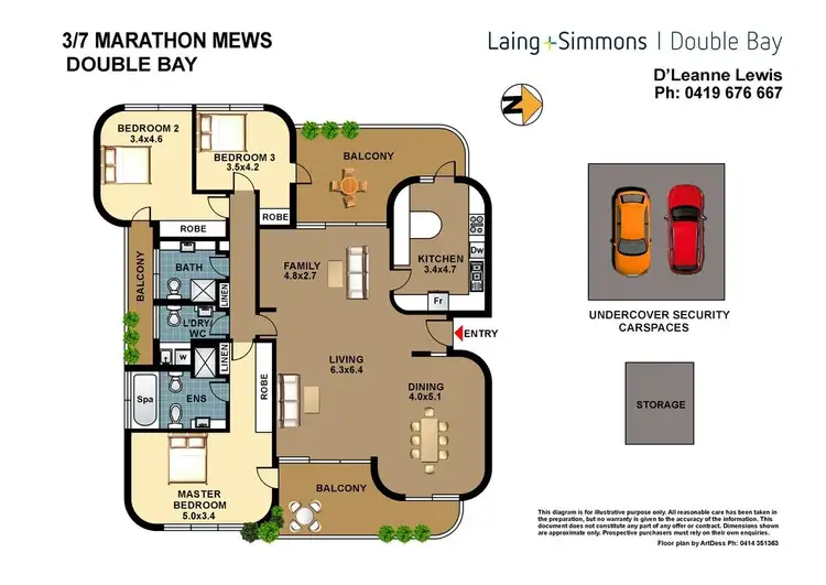 Floorplan of Homely apartment listing, 3/7 ?Condover? Marathon Mews, Double Bay NSW 2028