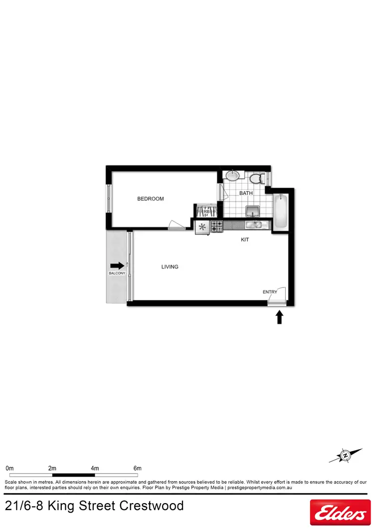 Floorplan of Homely unit listing, 21/6-8 King Street, Crestwood NSW 2620