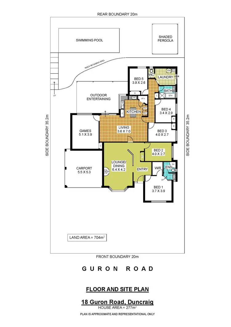 Floorplan of Homely house listing, 18 Guron Road, Duncraig WA 6023