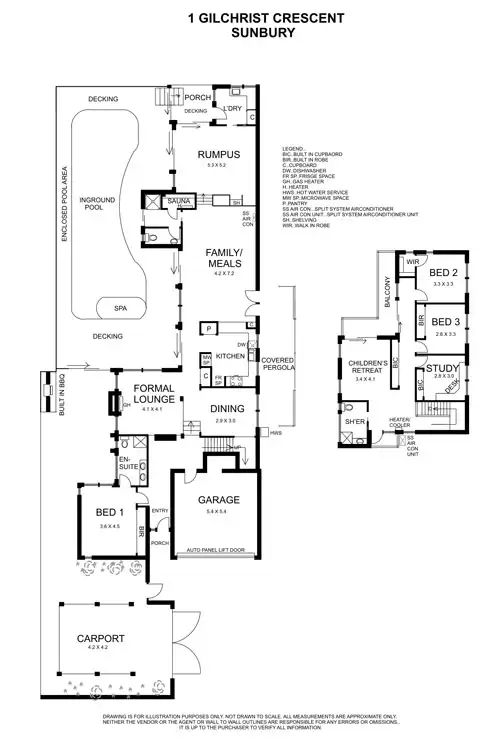 Floorplan of Homely house listing, 1 Gilchrist Crescent, Sunbury VIC 3429