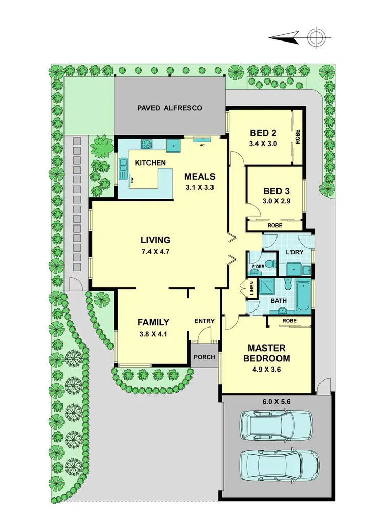 Floorplan of Homely villa listing, 24A Gregory Street, Oak Park VIC 3046