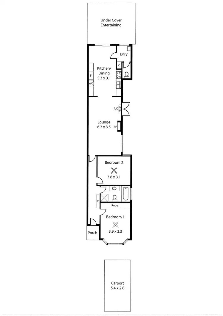 Floorplan of Homely house listing, 1/1 Tarragon Street, Mile End SA 5031