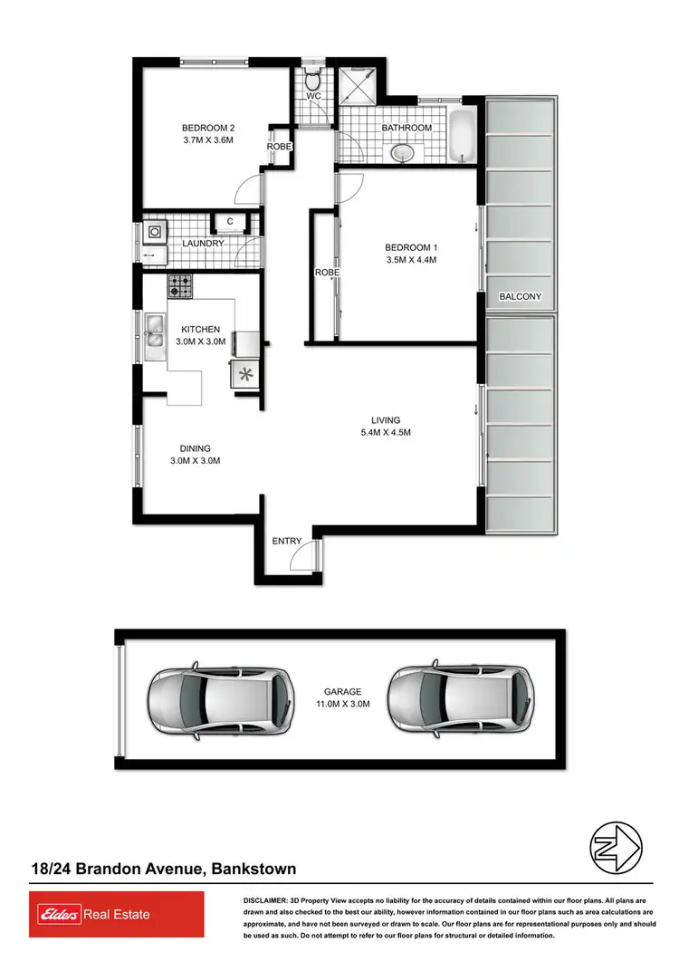 Floorplan of Homely unit listing, 18/24 Brandon Avenue, Bankstown NSW 2200