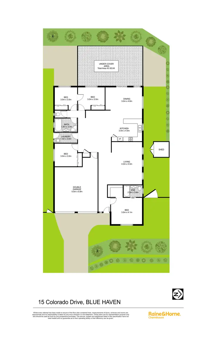Floorplan of Homely house listing, 15 Colorado Drive, Blue Haven NSW 2262