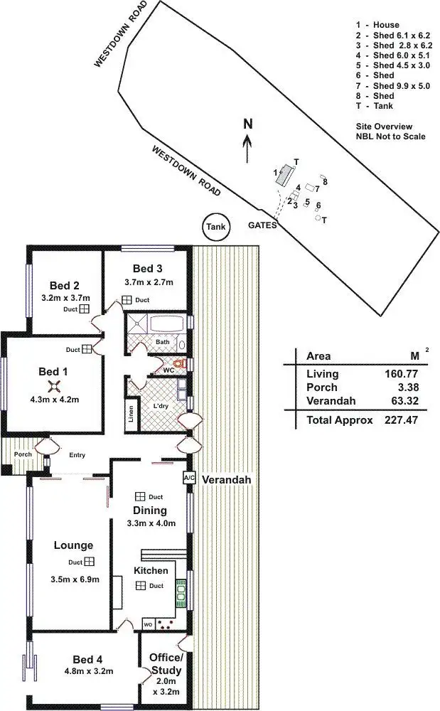Floorplan of Homely house listing, 51 Westdown Road, Evanston Park SA 5116